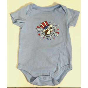 Buc-ees Logo Blue Infant Baby One Piece Romper Size 6 Months Unisex Patriotic
